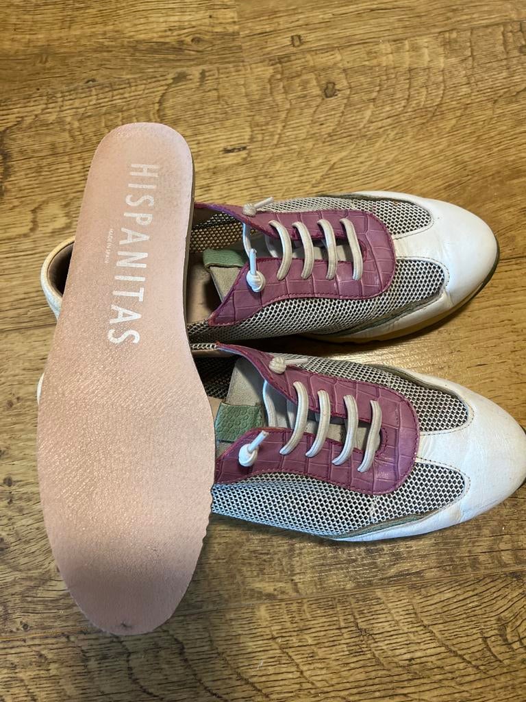 Hispanitas Spaanse Zomerschoenen Dames Maat 39, Ophalen of Verzenden, Zo goed als nieuw, Wit, Schoenen met lage hakken