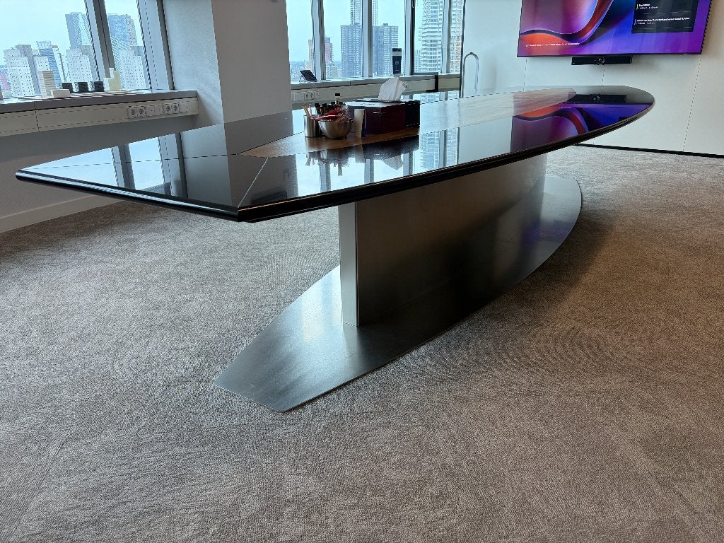 Vergadertafel ovaal 450 x 160 mm, Ophalen, 150 tot 200 cm, 200 cm of meer, Zo goed als nieuw