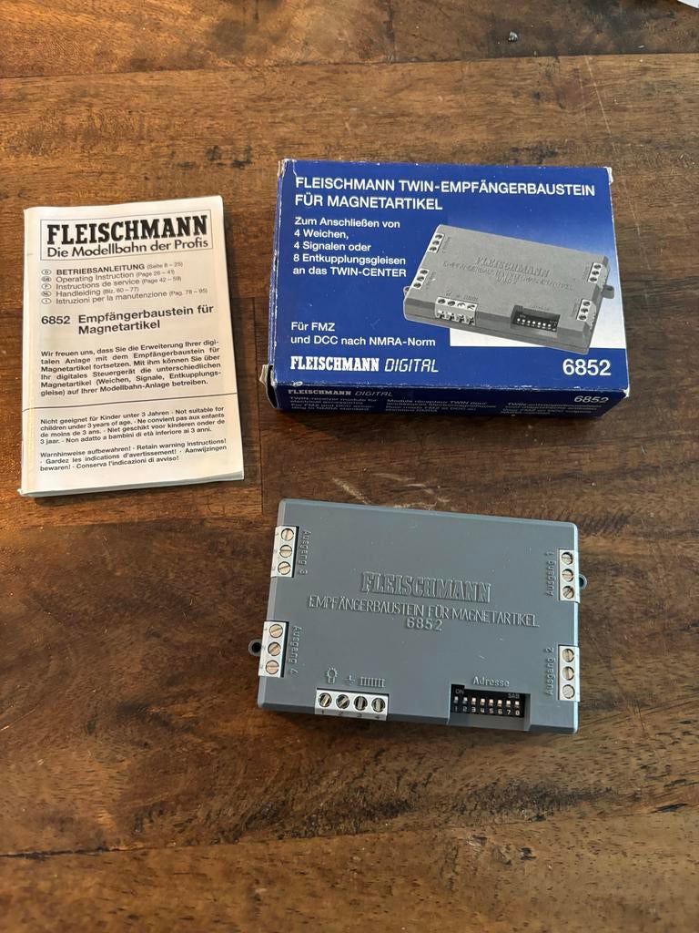 Fleischmann 6852 Twin-Ontvanger voor Magneetartikelen, Overige typen, Ophalen of Verzenden, Zo goed als nieuw, Fleischmann
