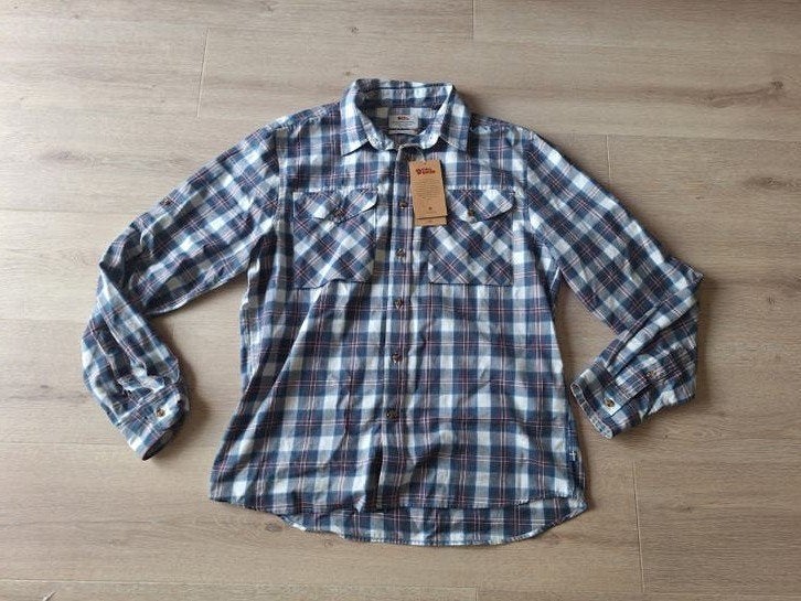 Fjällräven Sarek Flannel Shirt - Maat L - Nieuw, Blauw, Nieuw, Ophalen of Verzenden, Halswijdte 41/42 (L)