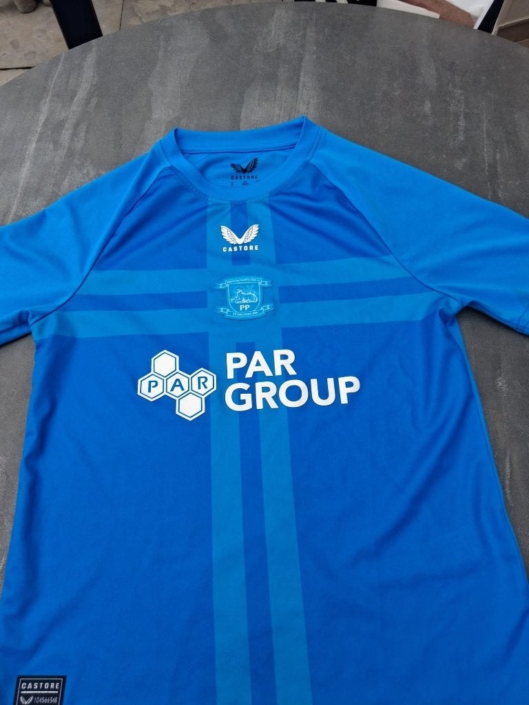 Voetbalshirt Preston North End maat 158, Kinderen en Baby's, Kinderkleding | Maat 152, Castore, Jongen of Meisje, Ophalen of Verzenden