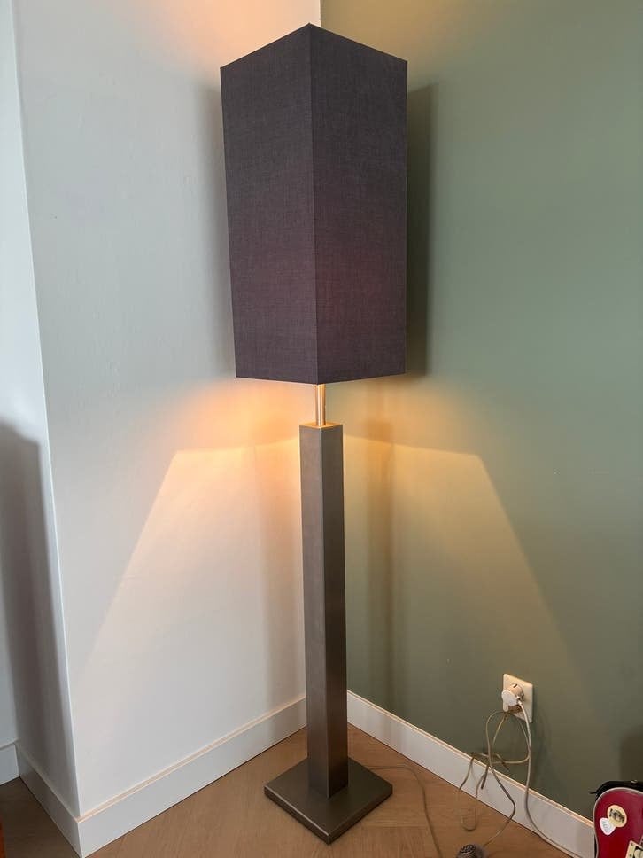 Bony Design Vloerlamp met Voetdimmer en Antraciet Kap, Ophalen, Gebruikt, Metaal, 150 tot 200 cm