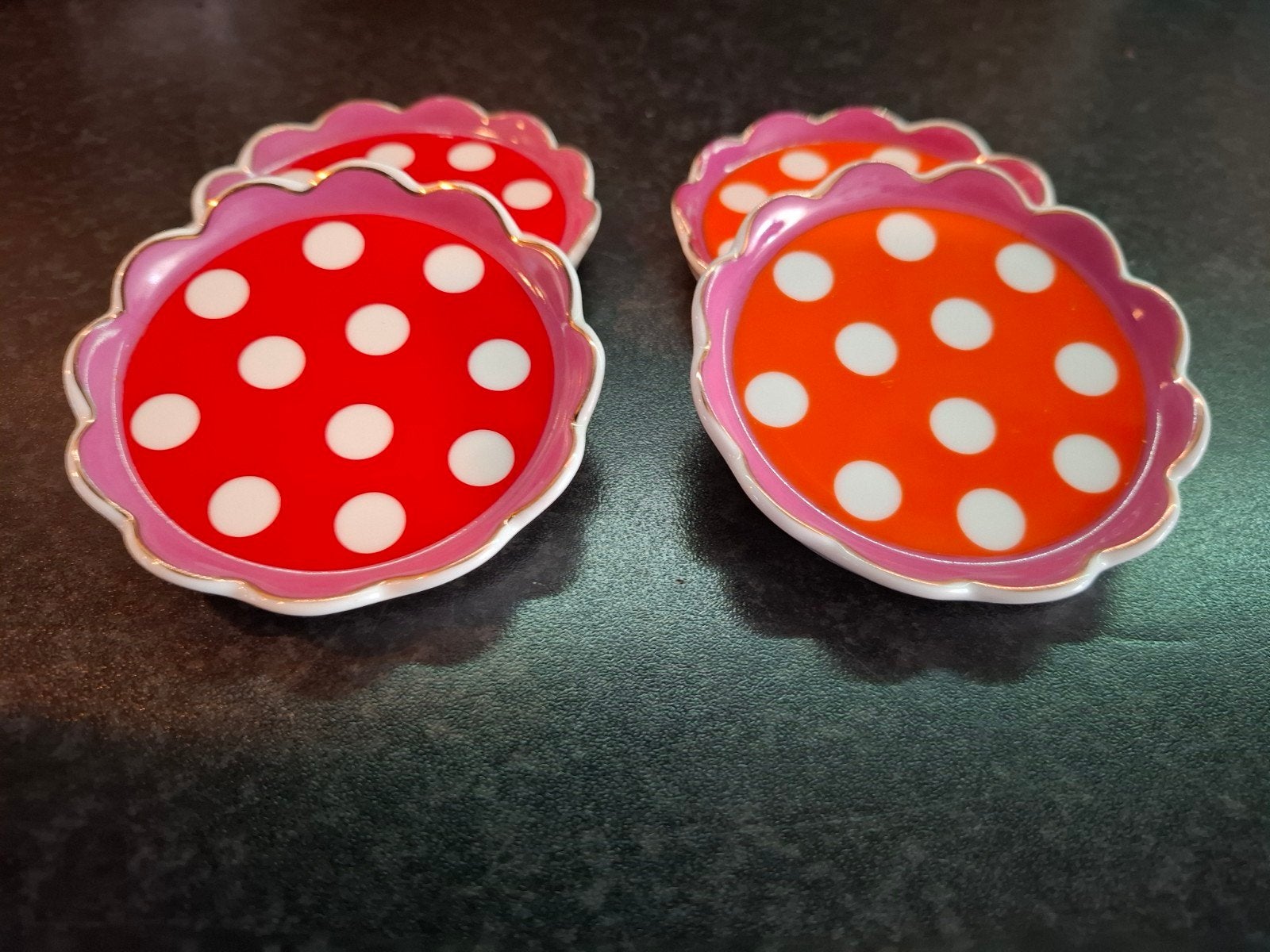 4 Oilily theetipjes - puntgaaf en ongebruikt, Ophalen of Verzenden