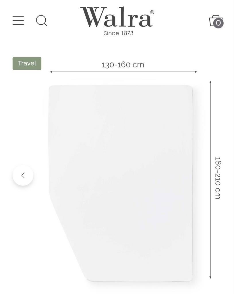 Walra travel Hoeslaken Jersey Stretch Frans bed links, Ophalen of Verzenden, Gebruikt