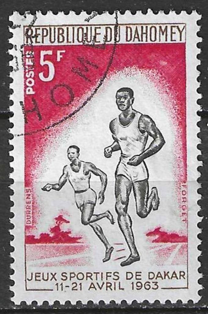 Dahomey 1963 - Yvert 195 - Vriendschapspelen - Atletiek (ST), Verzenden, Overige landen, Gestempeld