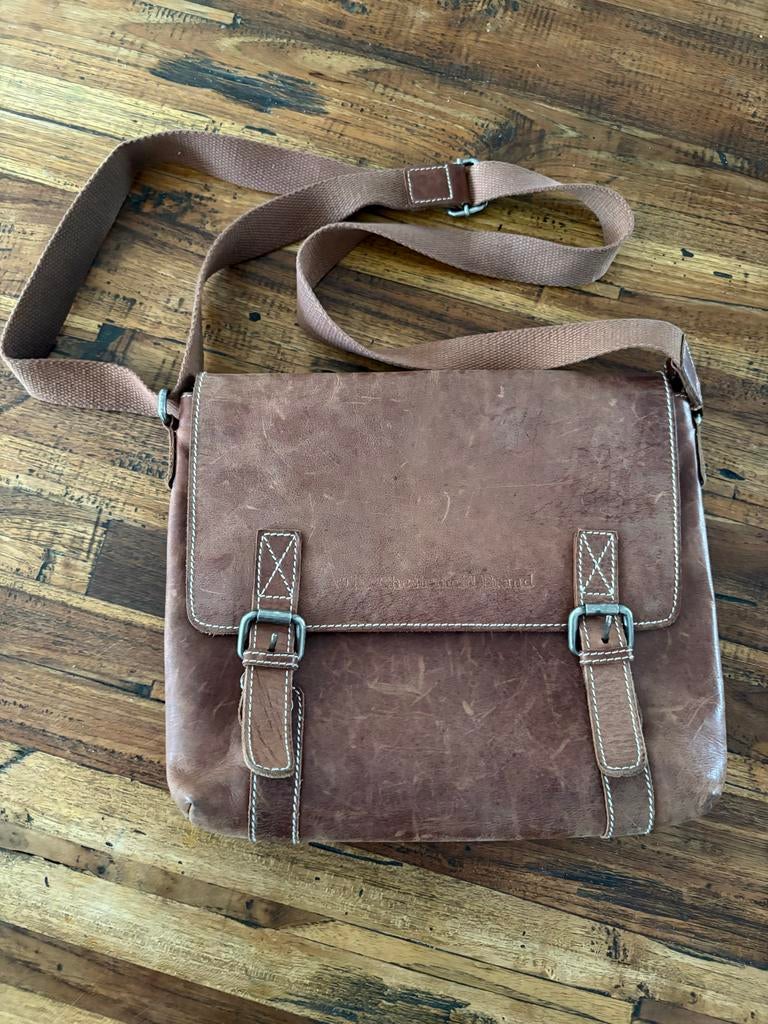 Leren schoudertas - The Chesterfield Brand, Sieraden, Tassen en Uiterlijk, Tassen | Schoudertassen, Overige merken, Gebruikt, Chesterfield brand