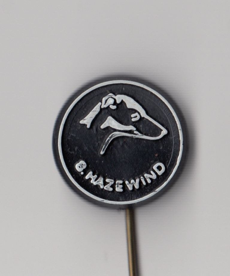 Hazewind Hond zwart speldje, Gebruikt, Niet vindbaar, Niet vindbaar, Speldje of Pin