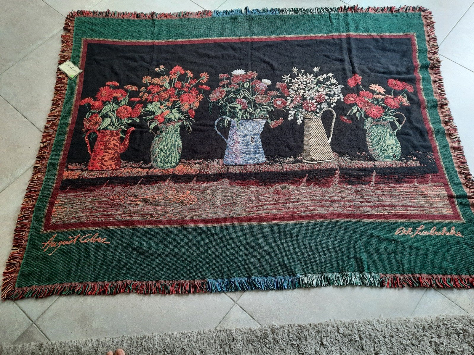 Bob Timberlake deken/wandtapijt, gobelin, Ophalen, 100 tot 150 cm, Blauw, Zo goed als nieuw