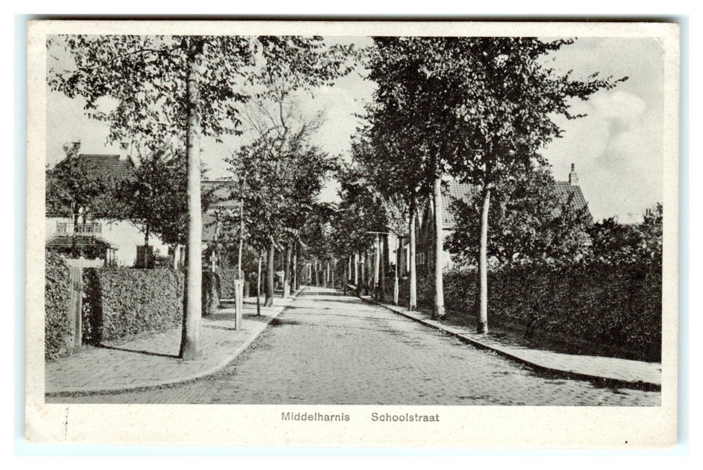 Middelharnis, Schoolstraat, Verzenden, 1920 tot 1940, Gelopen, Zuid-Holland