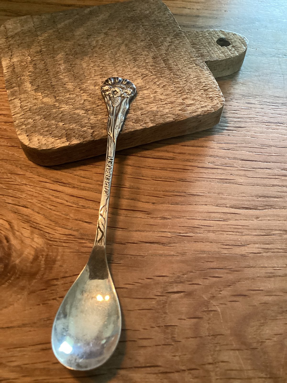 Verzilverd lepeltje korenbloem, Antiek en Kunst, Verzenden