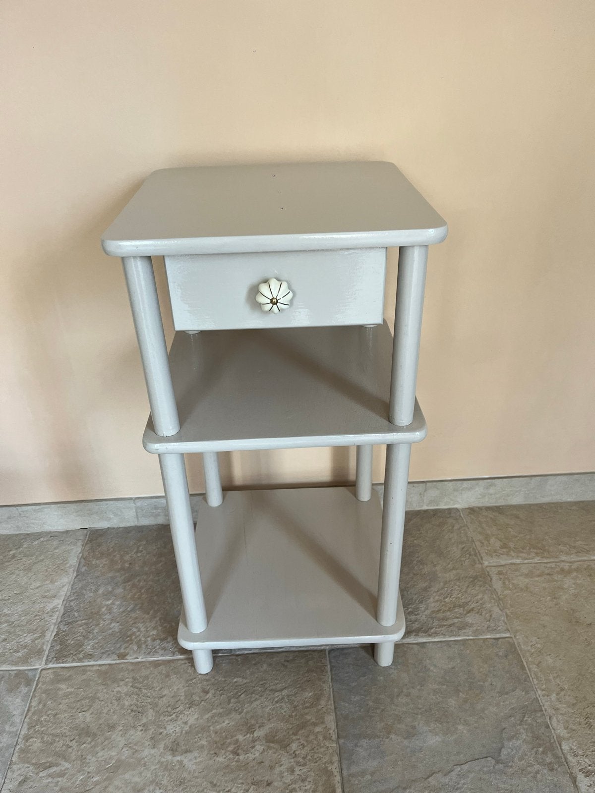 Handgeschilderd kastje met sterrenpatroon - Beige, Ophalen, Gebruikt