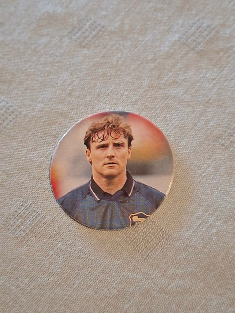 Panini Cap / Euro 96/ Stewart McKimmie / Schotland, Ophalen of Verzenden, Gebruikt, Buitenlandse clubs, Overige typen