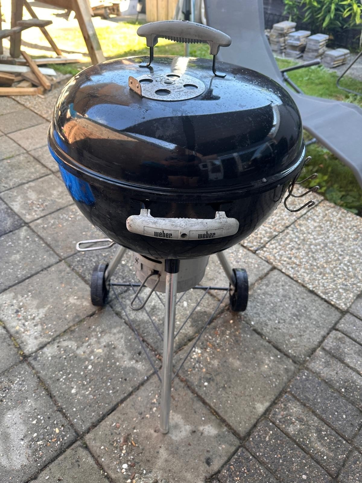 Weber Compact Kettle Houtskoolbarbecue Zwart, Tuin en Terras, Houtskoolbarbecues, Ophalen of Verzenden, Gebruikt, Weber