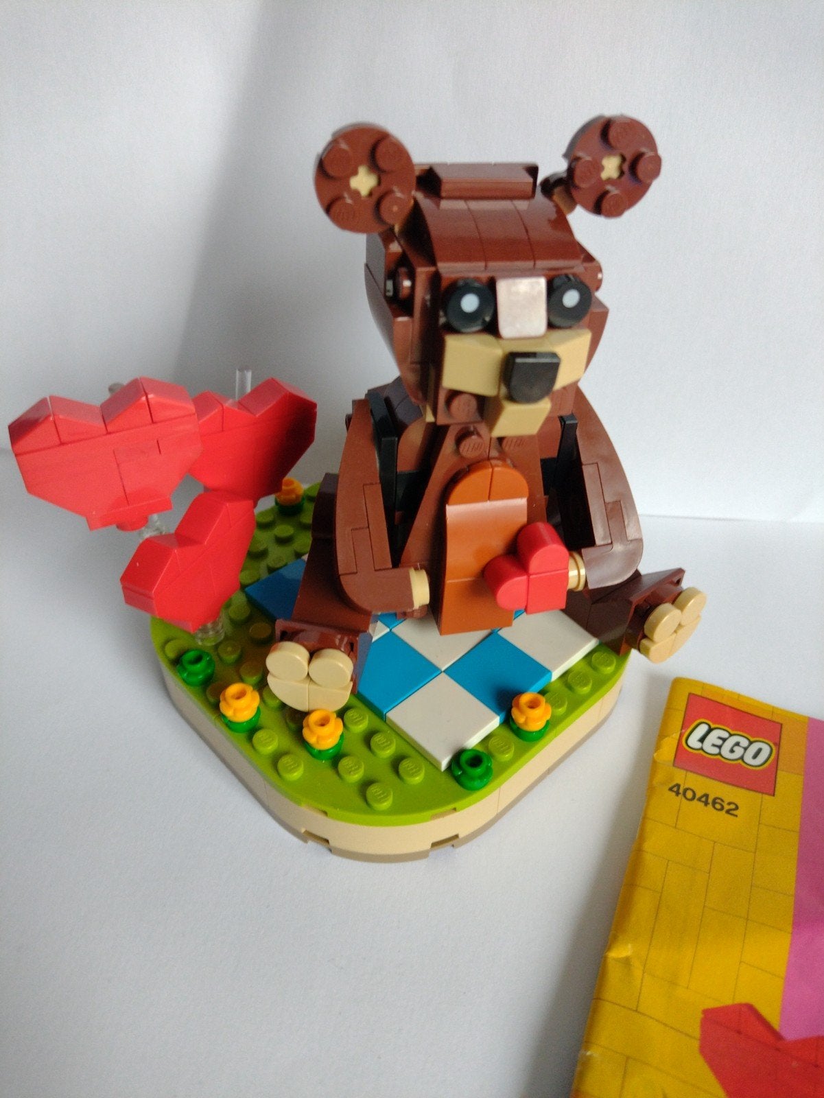40462 Bruine Valentijnsbeer met bouwtekening., Lego, Ophalen of Verzenden, Zo goed als nieuw, Compleet