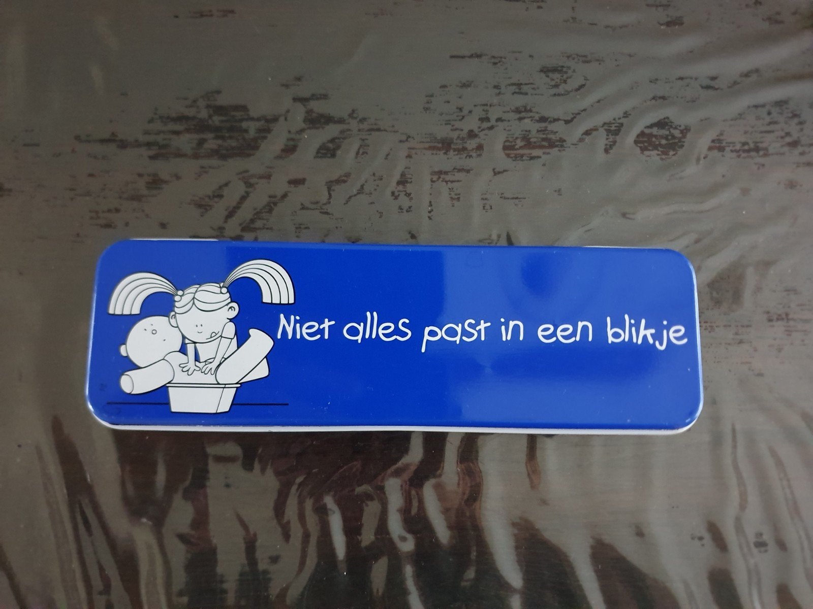 Blue Band pennenblikje - Niet alles past in een blikje, Ophalen of Verzenden, Gebruikt, Overige, Overige merken