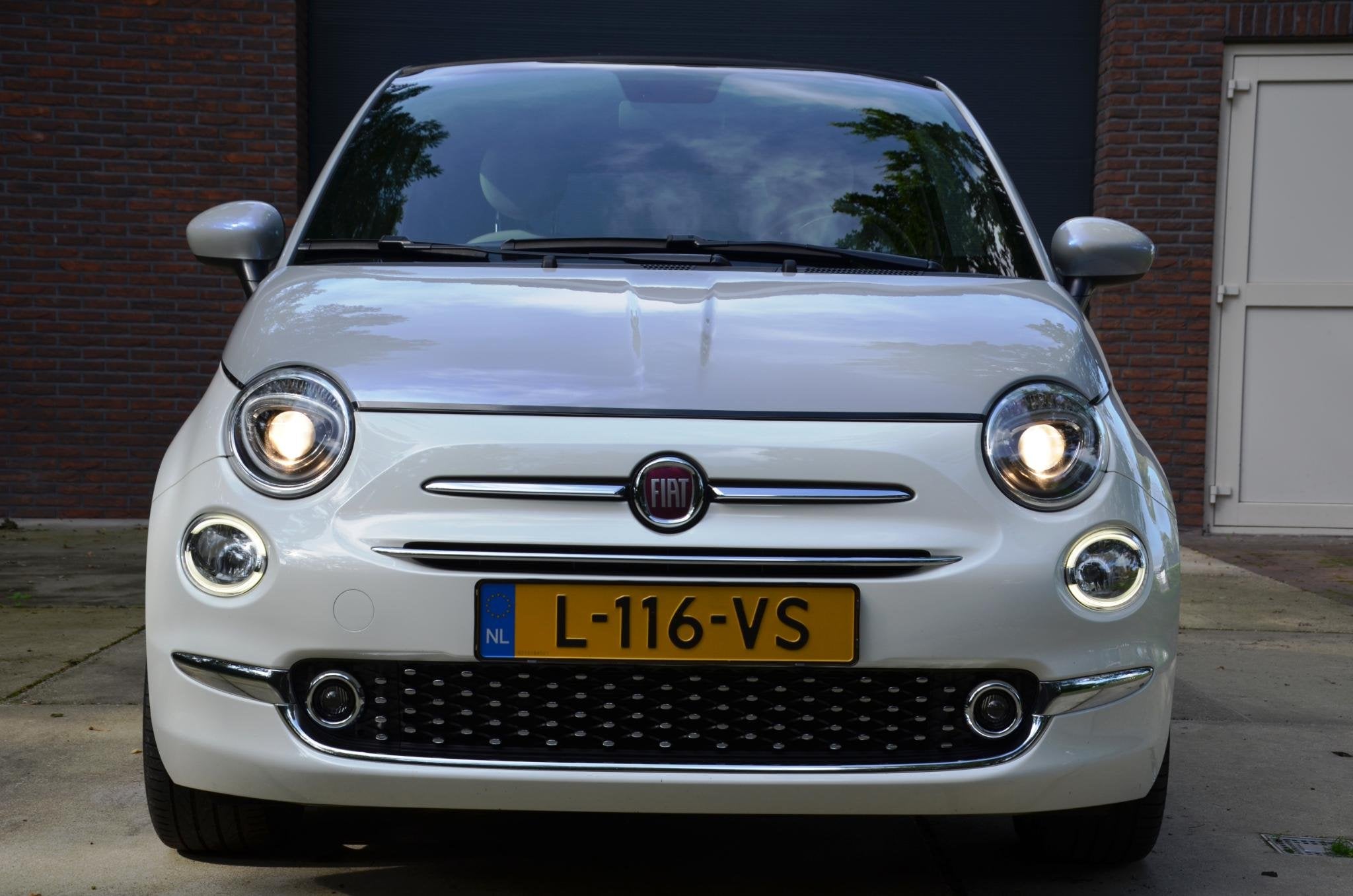Fiat 500 C 1.0 Hybrid Dolcevita Navigatie/Pdc/Ecc/Apple Carp, Auto's, Voorwielaandrijving, Stof, Euro 6, Cabriolet