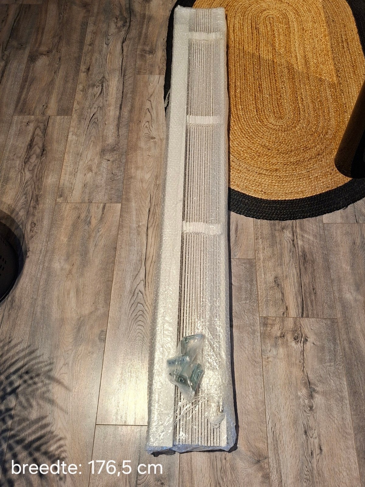 Witte jaloezieën 50 mm met ladderband in diverse maten, Ophalen, Jaloezie, Wit, Hout
