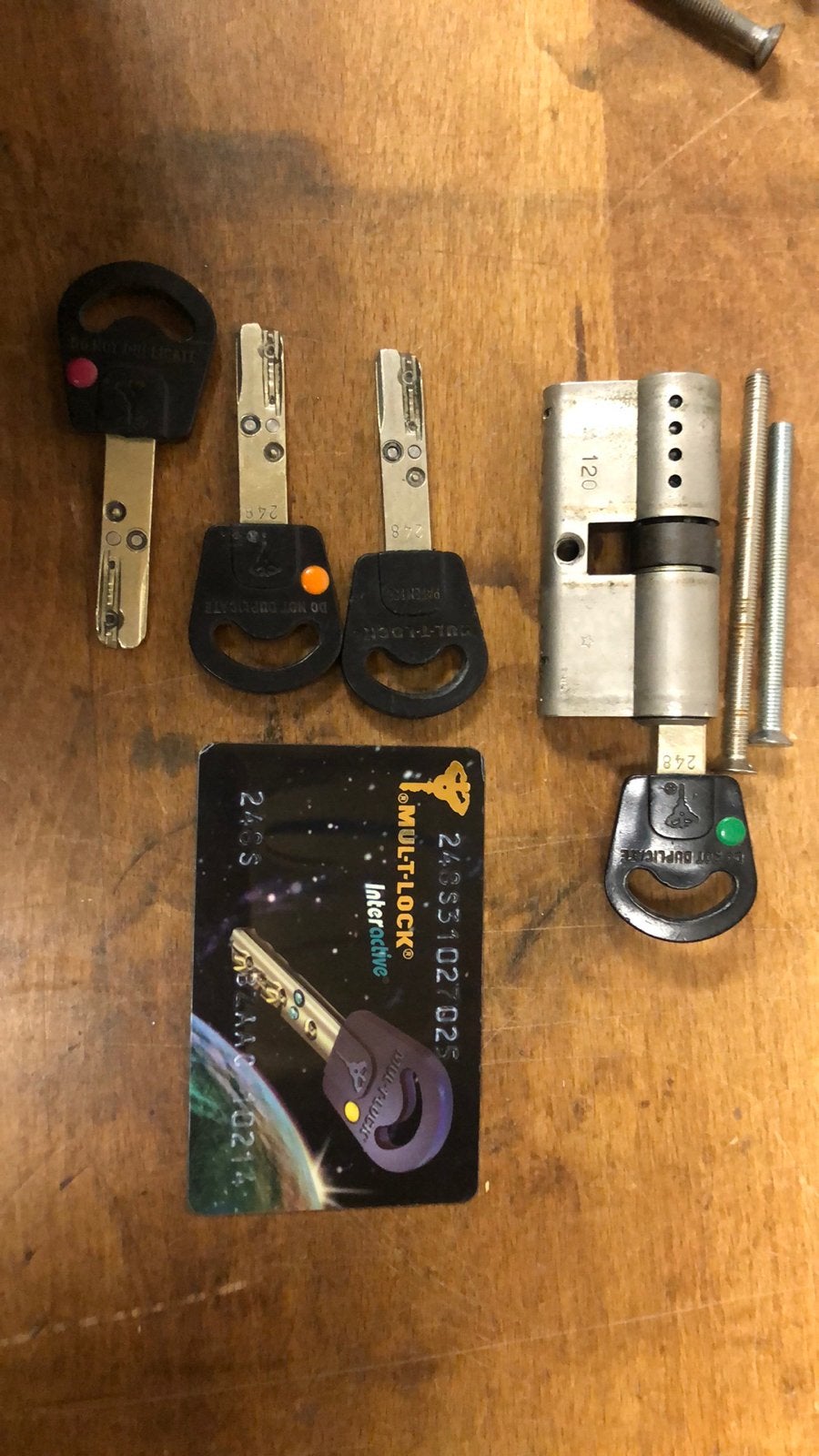 Multi-Lock Interactive Cilinderslot met Sleutels en Kaart, Ophalen of Verzenden, Gebruikt, Overige materialen, Slot