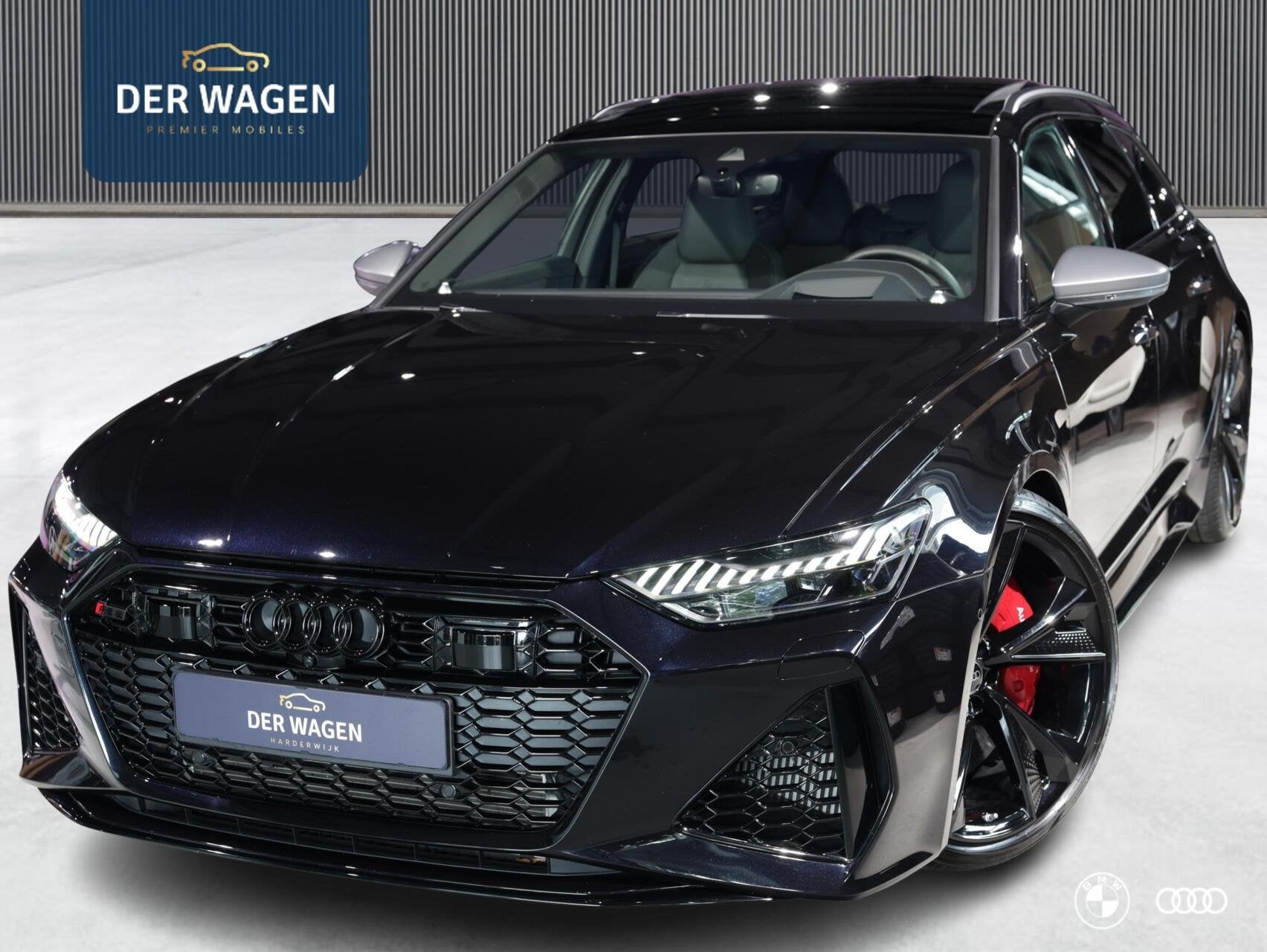 Audi RS6 PERFORMANCE / B&O ADVANCED / KERAMISCH / CARBON / S, Auto's, Audi, Automaat, Met garantie (alle), 2065 kg, Leder