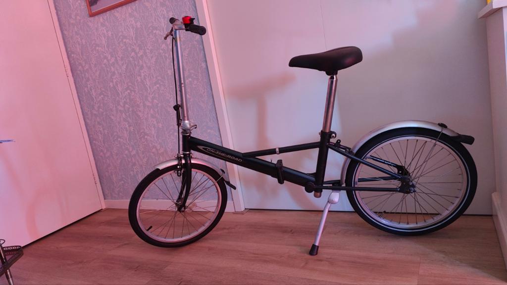 Opvouwbare loopfiets "On the road" met extra breed zadel, Fietsen en Brommers, 20 inch of meer, Gebruikt, Velgrem, Totaal opvouwbaar