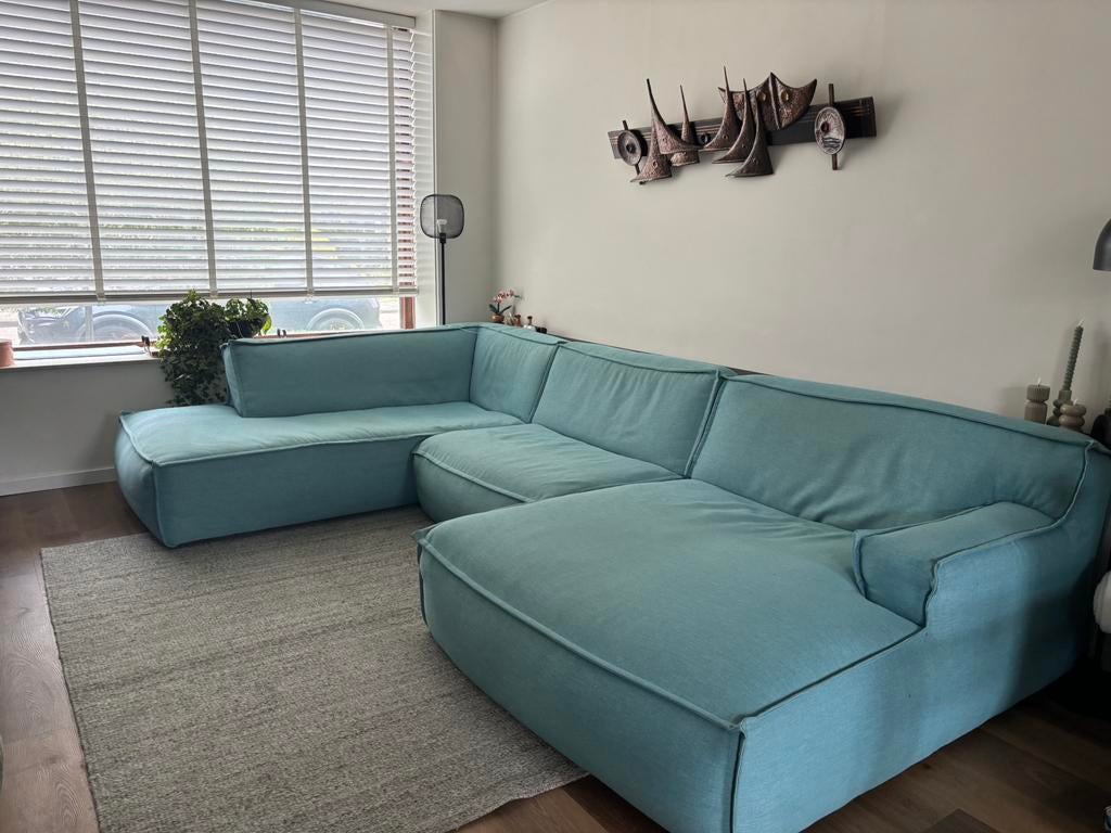 Mooie grote bank, Huis en Inrichting, Banken | Complete zithoeken, Ophalen, Gebruikt, Stof