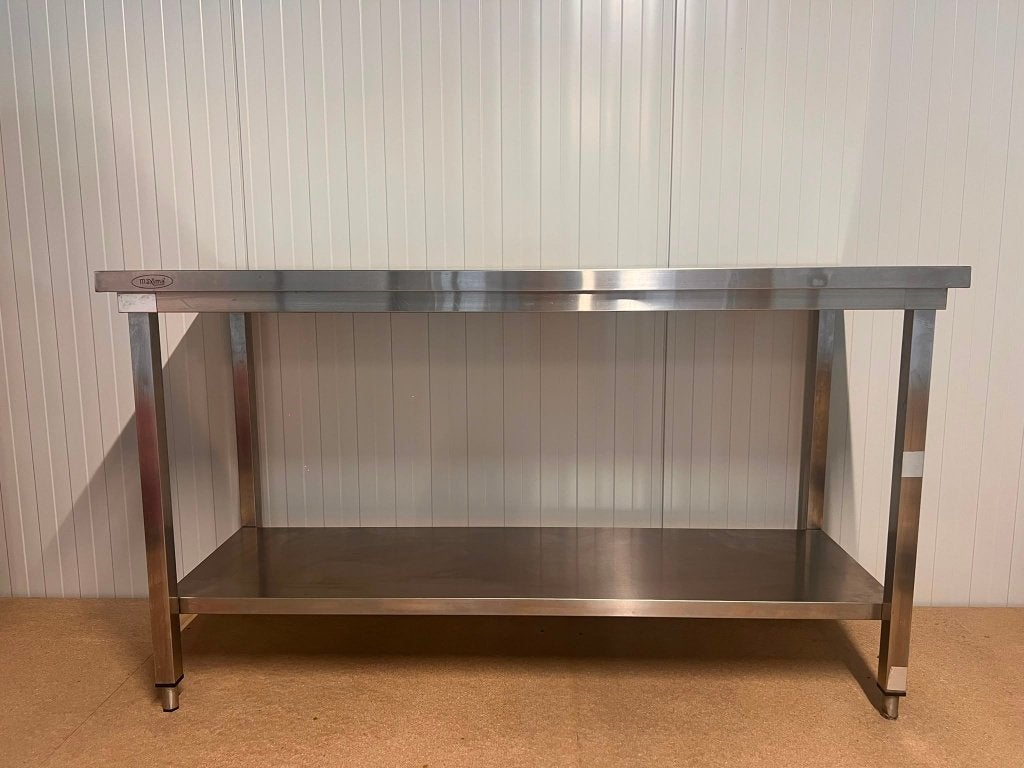 RVS Werktafel 160 cm - Maxima - met Onderblad, Ophalen, Maxima, Maxima, 120 tot 170 cm