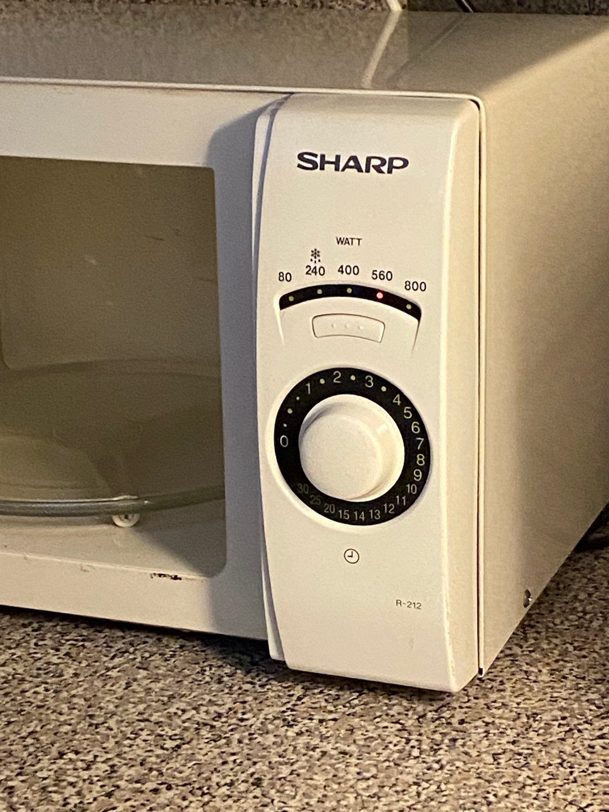 Sharp Magnetron R-212 - Wit, 800W, Ophalen, Gebruikt, Minder dan 45 cm, Magnetron