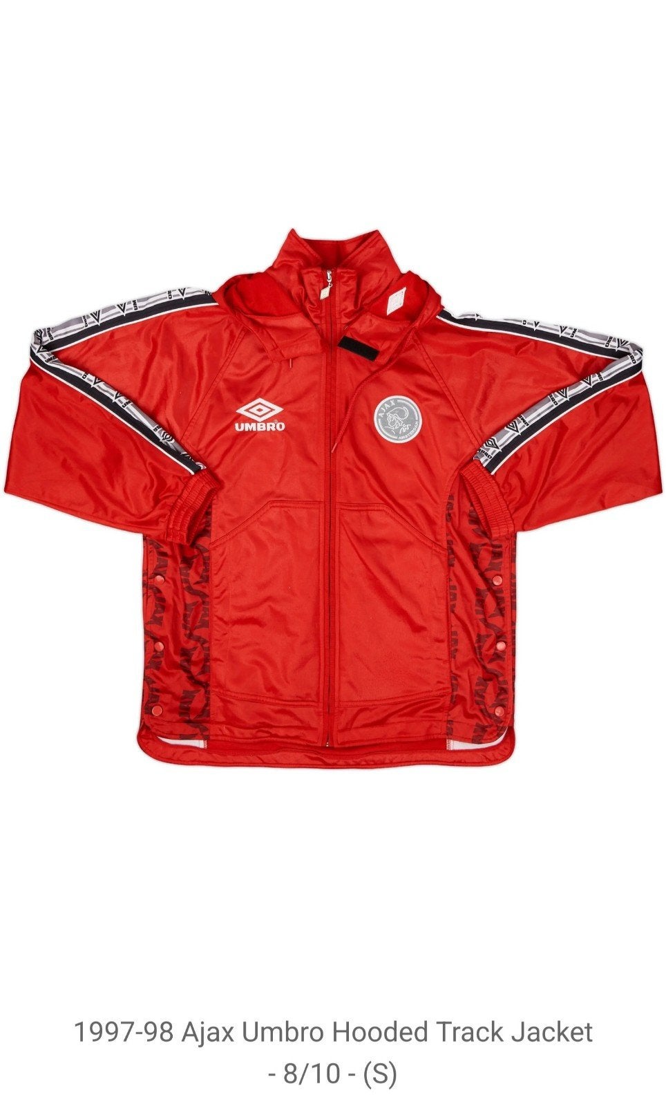 Ajax Umbro Hooded Track Jacket 1997-98 - Maat S, Overige typen, Umbro, Ophalen of Verzenden, Zo goed als nieuw