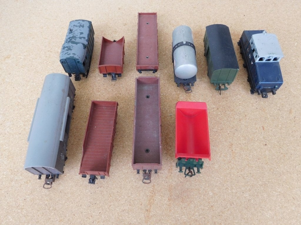 treinen rails met wissels en trafo van fleischmann en Lima, Hobby en Vrije tijd, Modeltreinen | H0, Gebruikt, Gelijkstroom, Fleischmann