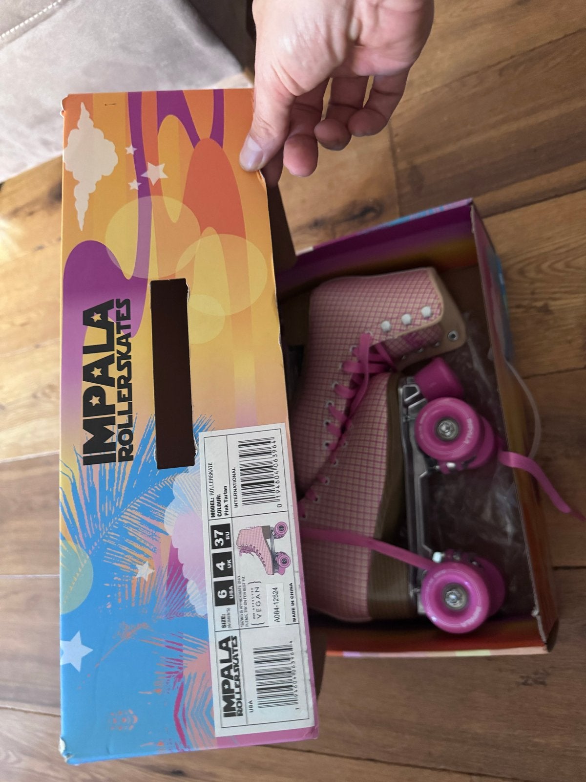 Impala Rollerskates Maat 37 - Roze Geruit, Ophalen of Verzenden, Nieuw, Dames