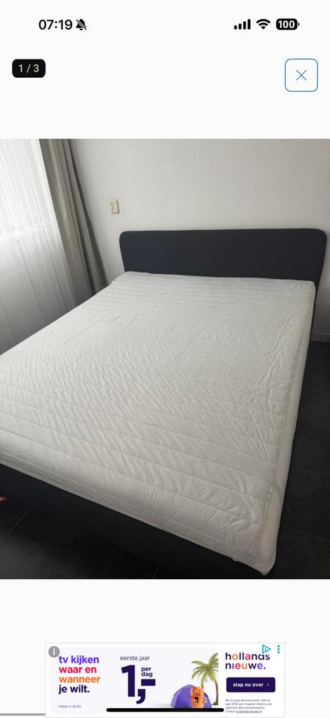 Ikea bed, Ophalen, Zo goed als nieuw, Tweepersoons, 160 cm