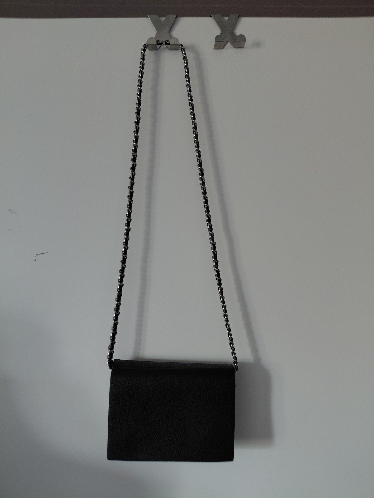Pull&Bear Zwart Schoudertasje met Ketting, Ophalen of Verzenden, Zo goed als nieuw, Zwart, Schoudertasje