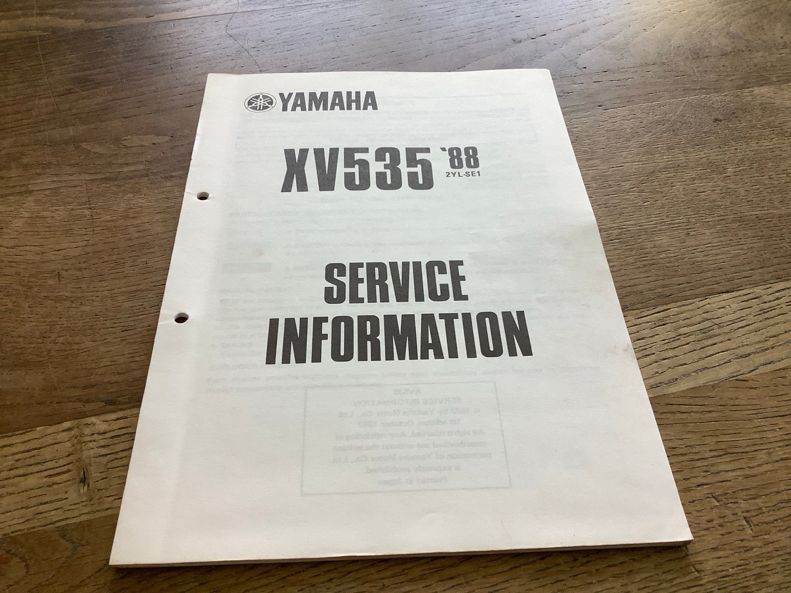 Yamaha XV535 Virago Service Info.  Handleiding '88.    (108), Verzenden, Yamaha