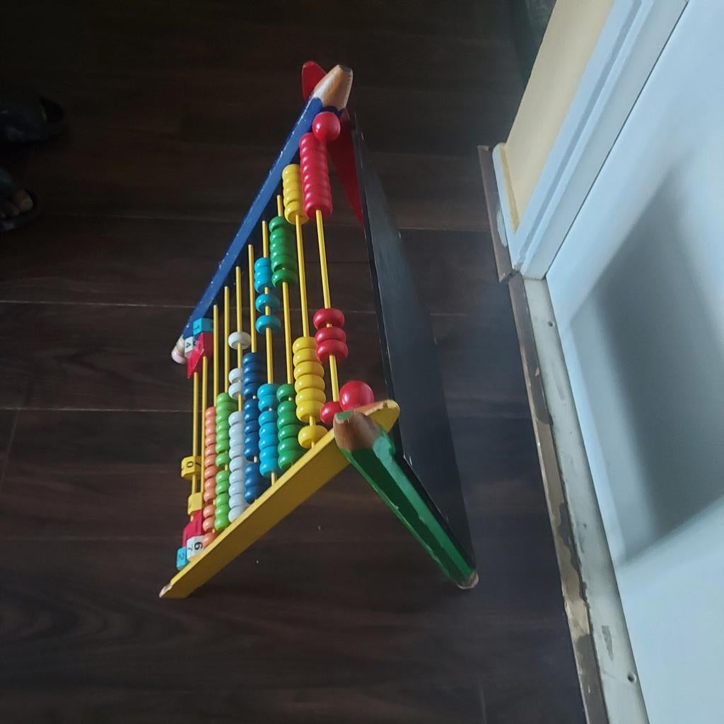 Houten telraam met krijtbord, Ophalen of Verzenden