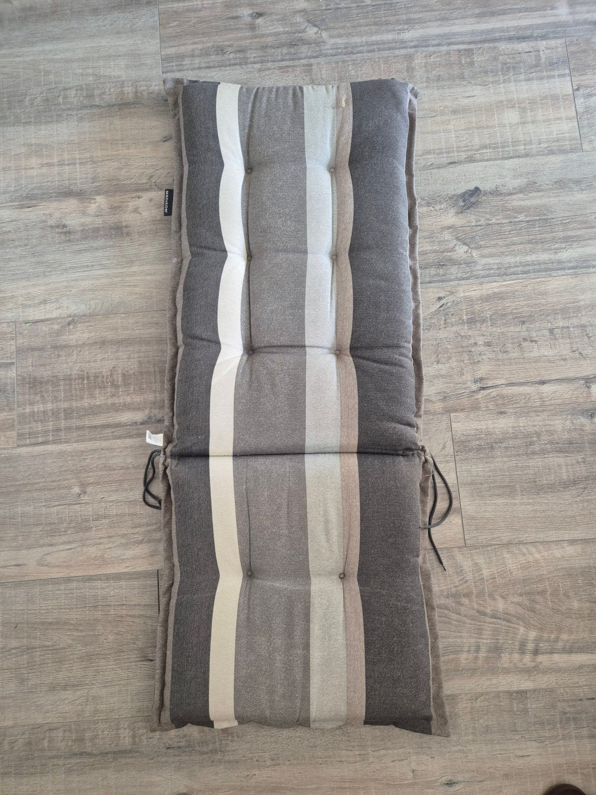6 mooie tuinkussens gestreept grijs/beige, Tuin en Terras, Ophalen, Zo goed als nieuw