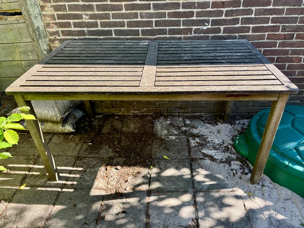 Houten tuintafel, Ophalen, Gebruikt, Rechthoekig, Teakhout