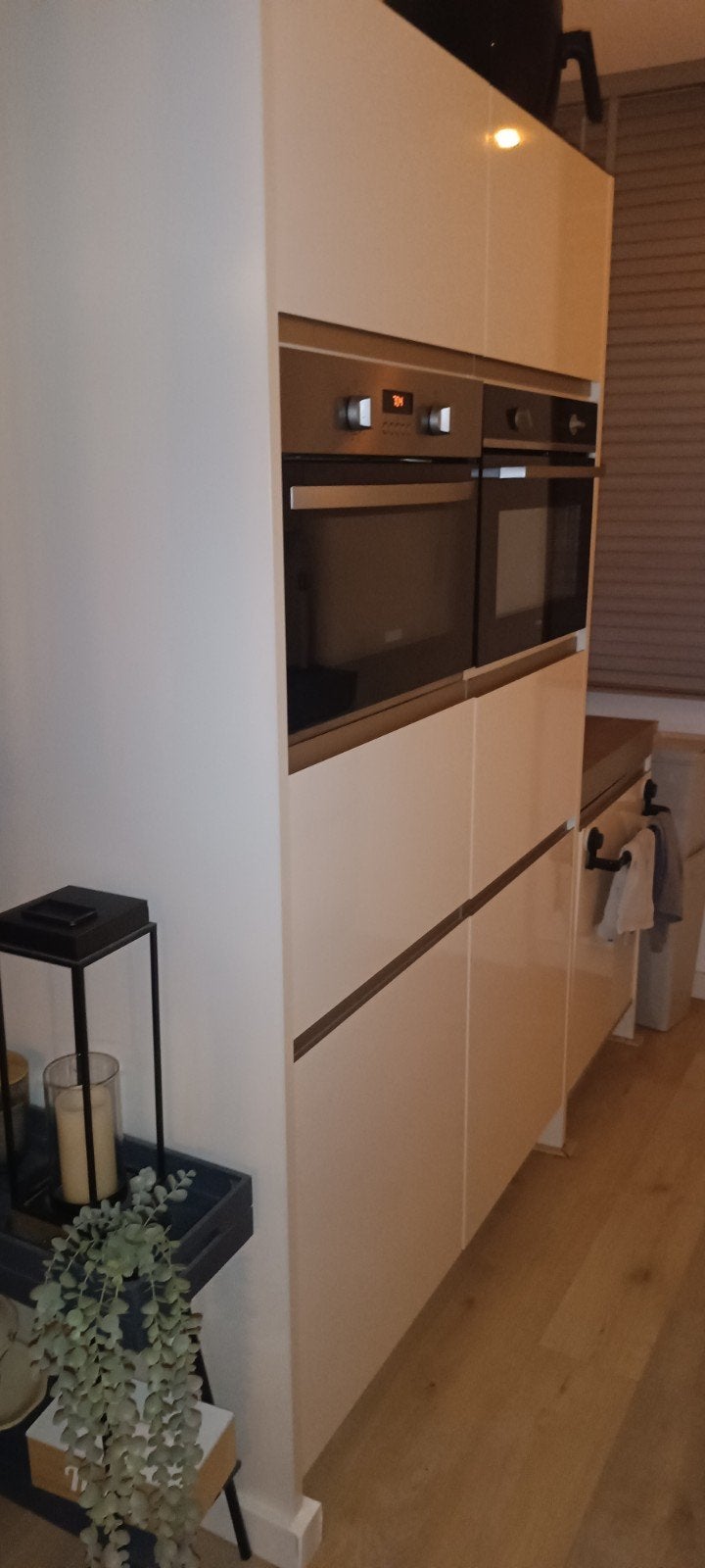 Moderne witte keuken, Ophalen, Gebruikt, Wit, Enkelwandige keuken
