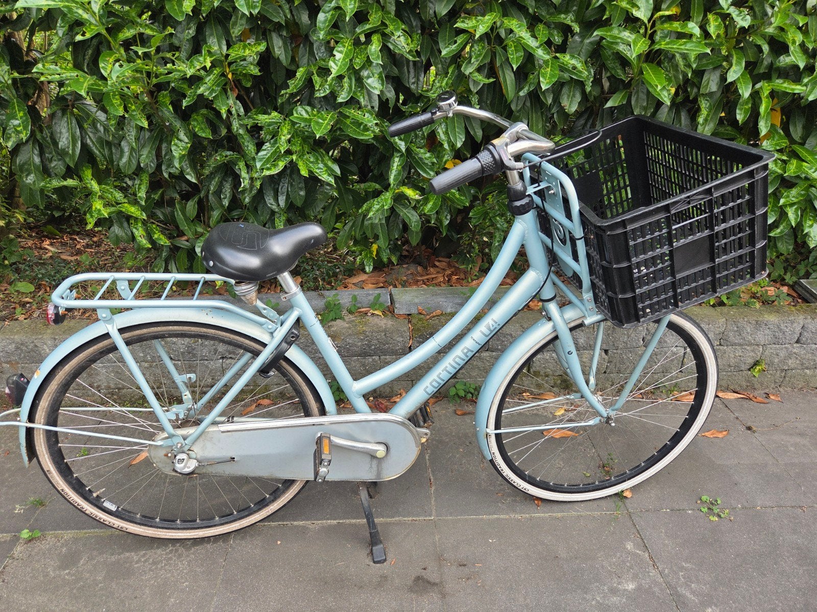 Cortina U4 Transportfiets - Lichtblauw, Gebruikt, Versnellingen, 50 tot 53 cm, Trommelrem