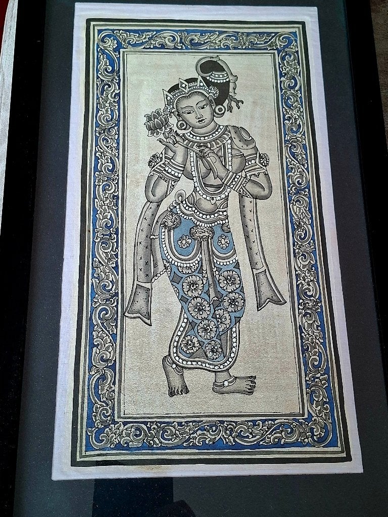 Indiase Pattachitra-schildering, 50 – 75, Minder dan 50 cm, Nieuw, Ophalen of Verzenden