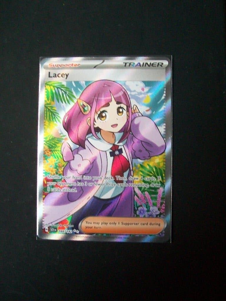 3027. Nieuwe Pokemon Kaart SECRET TRAINER LACEY (166/142), Verzenden, Nieuw, Losse kaart, Foil