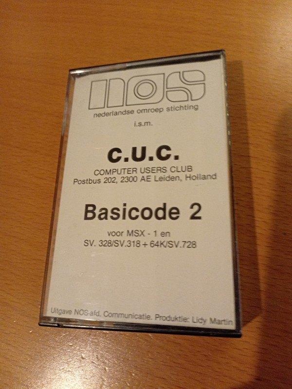 NOS Basicode 2 cassette voor MSX - 1986, Computers en Software, Vintage Computers, Verzenden