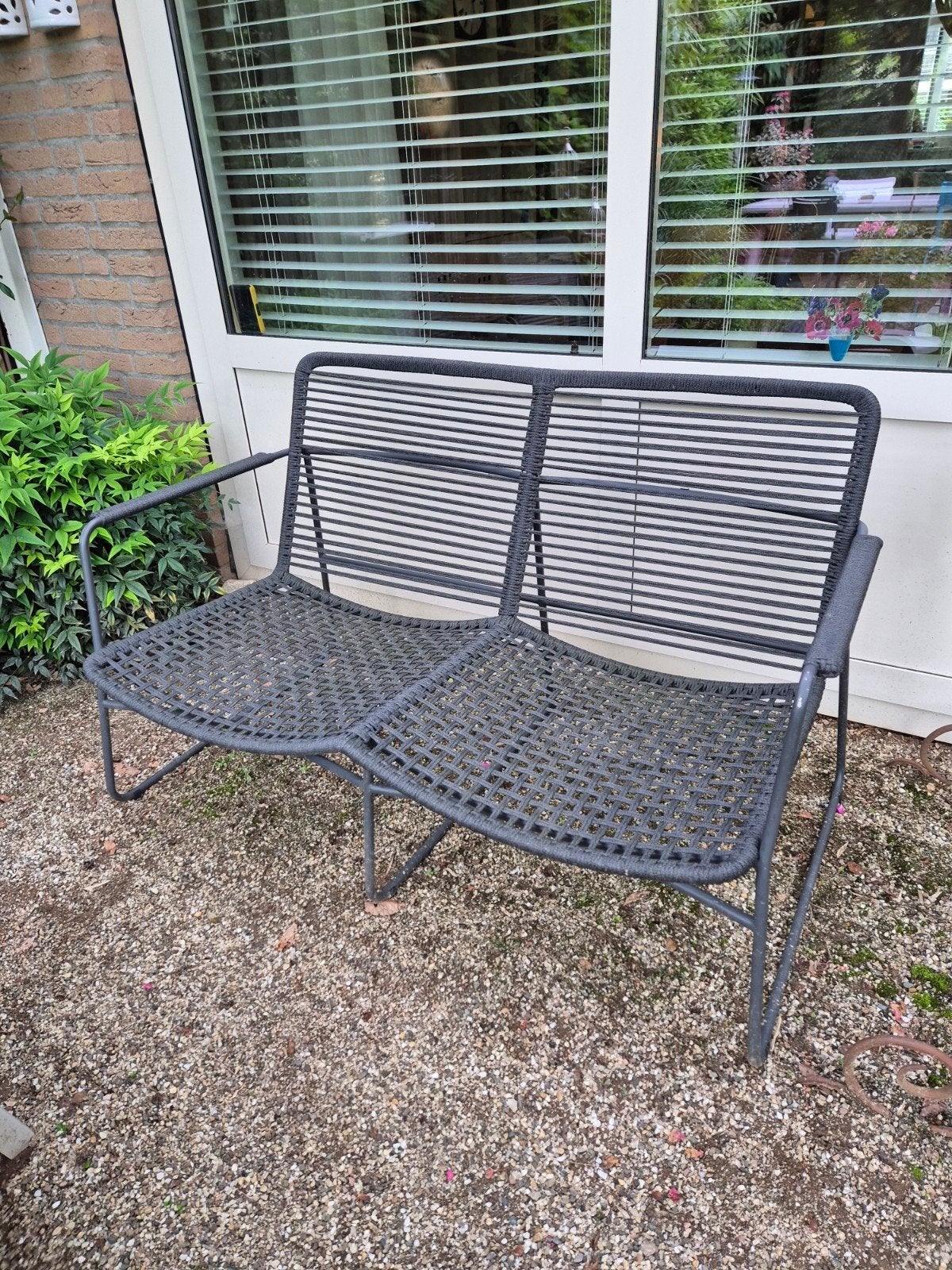 Prachtige tuinset van roest vast staal. antraciet., Tuin en Terras, Tuinsets en Loungesets, Zo goed als nieuw, Aluminium, Bank