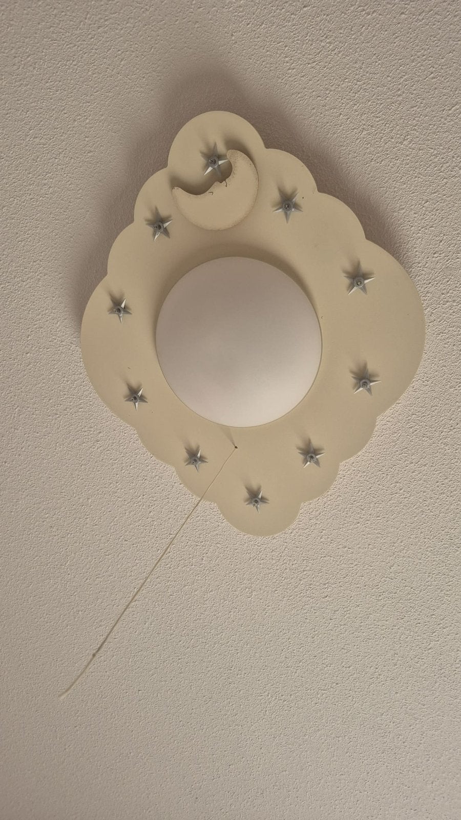 Wolken plafondlamp, Gebruikt, Ophalen of Verzenden, Wit, Ophangbaar