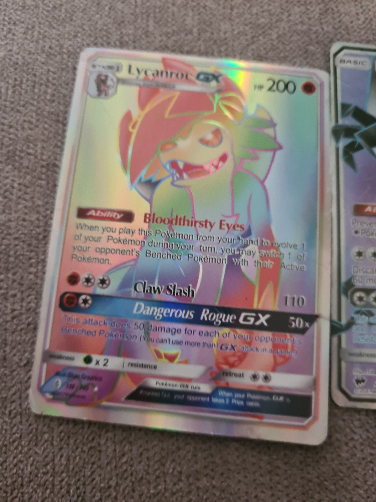 Pokémon GX Kaarten - Necrozma, Lycanroc, Lurantis zelt zaam, Ophalen of Verzenden, Zo goed als nieuw, Meerdere kaarten, Foil