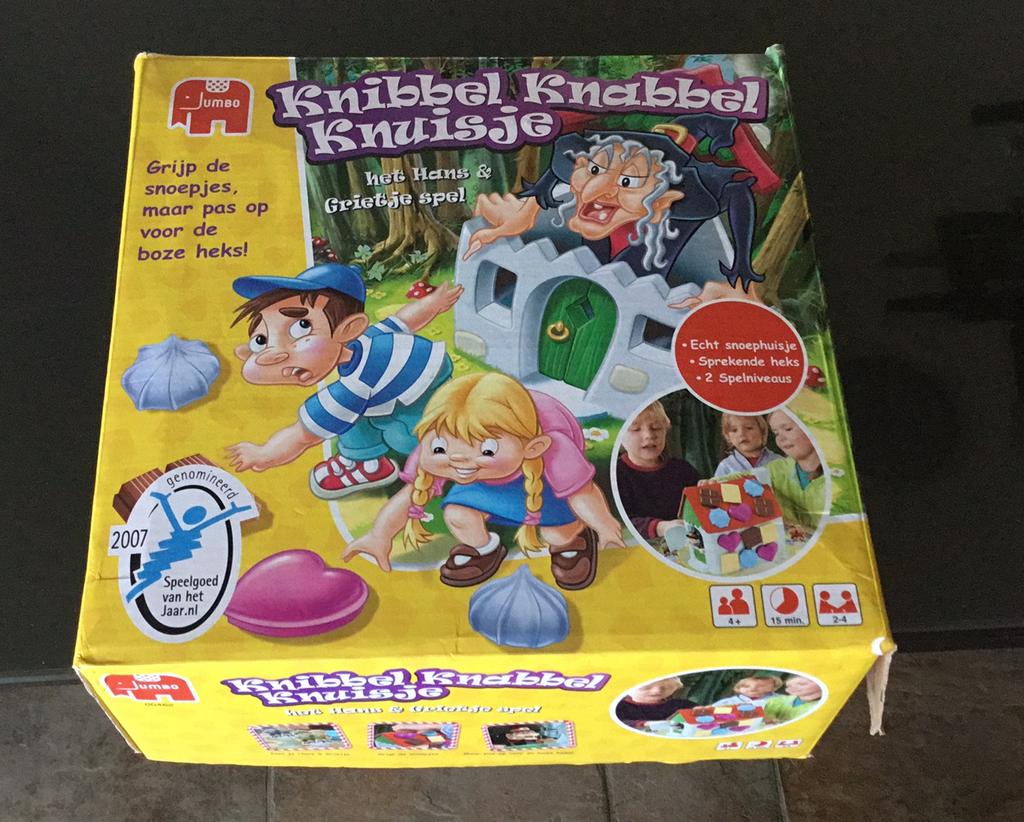 Knibbel knabbel knuisje hans en grietje spel, Ophalen, Gebruikt