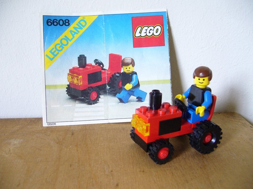 Lego 6608 tractor met handleiding, Ophalen of Verzenden, Gebruikt, Complete set, Lego