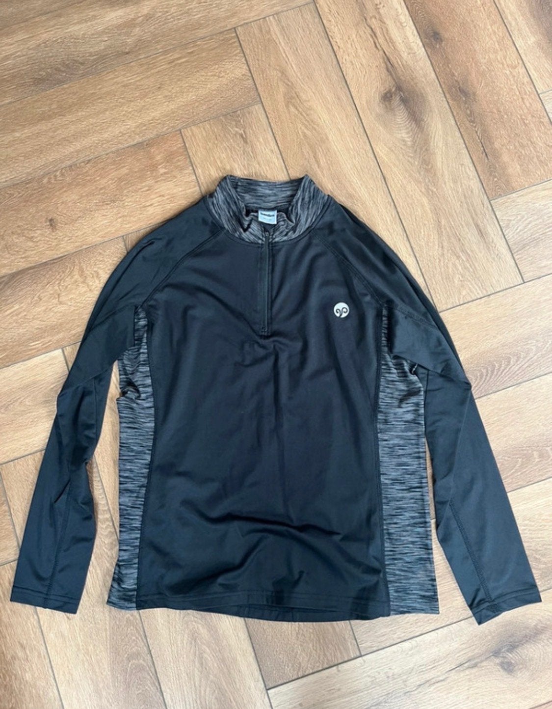 Leontien sportshirt lange mouwen maat L, Zwart, Maat 42/44 (L), Ophalen of Verzenden, Zo goed als nieuw