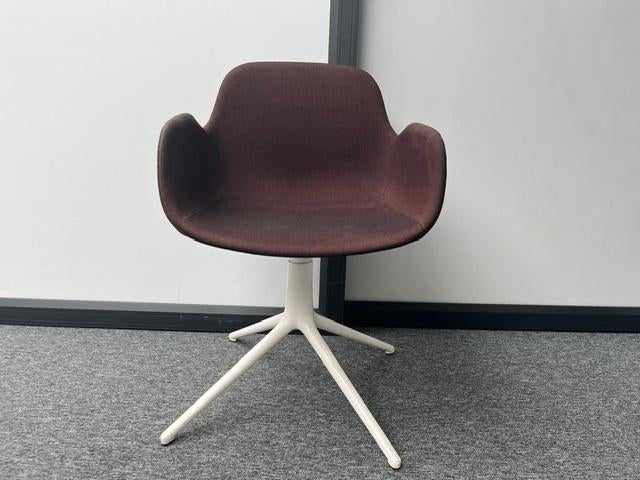 Kuipstoel (Spinpoot), Huis en Inrichting, Stoelen, Gebruikt, Eén, Leer, Rood, Ophalen