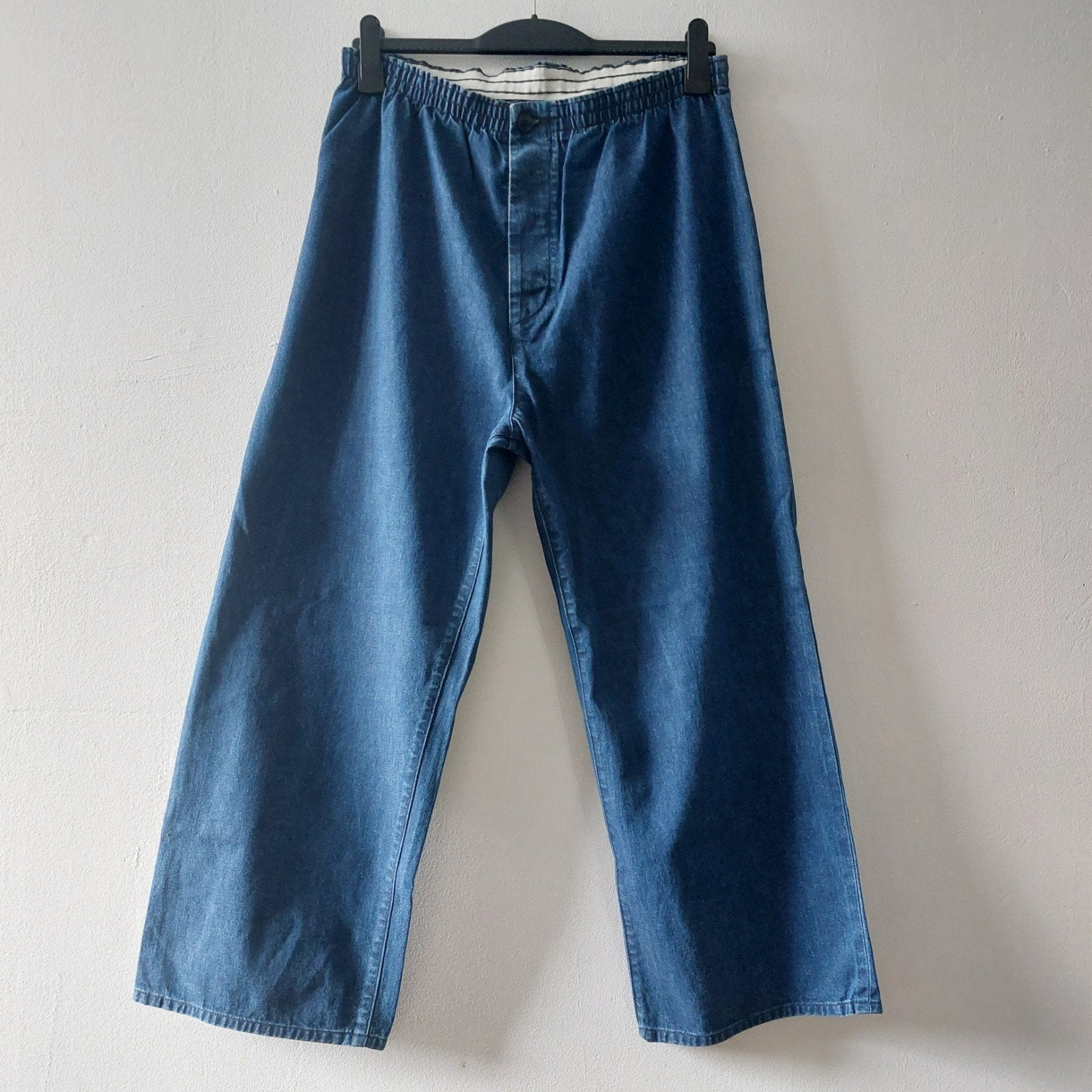 Levi's Vintage Clothing Flat Trak wide Pull-On Jeans, Kleding | Heren, Levi's, Blauw, W32 (confectie 46) of kleiner, Ophalen of Verzenden