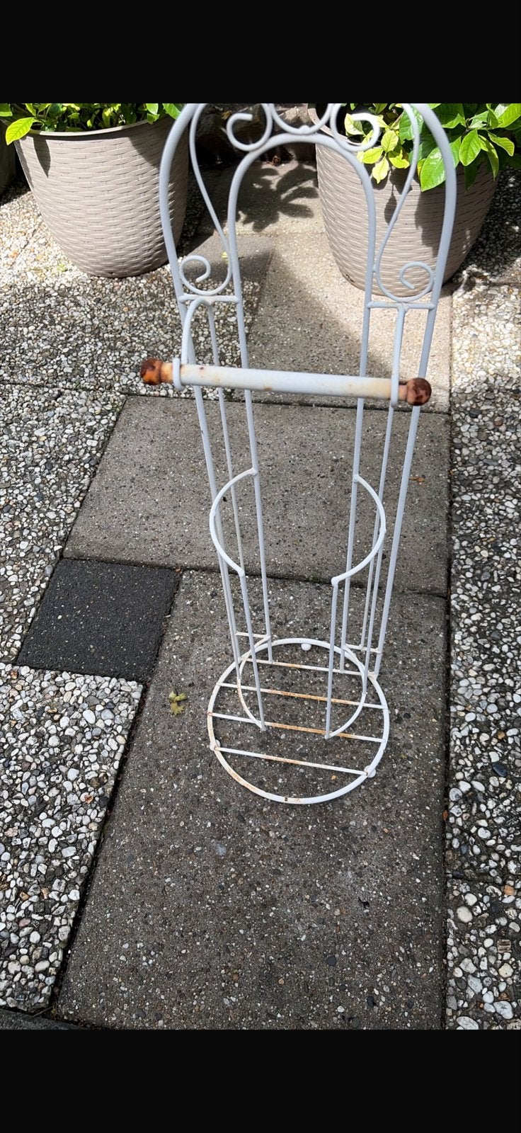 Vintage metalen toiletrolhouder met reserverolhouder, Ophalen of Verzenden, Gebruikt
